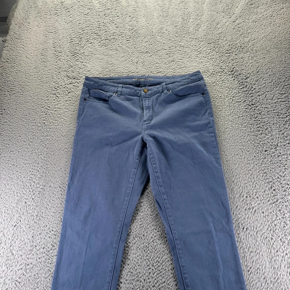 Michael Kors Jeans Womens 12 Blue Cotton Denim‎ Skinny Leg Light Wash Workwear
